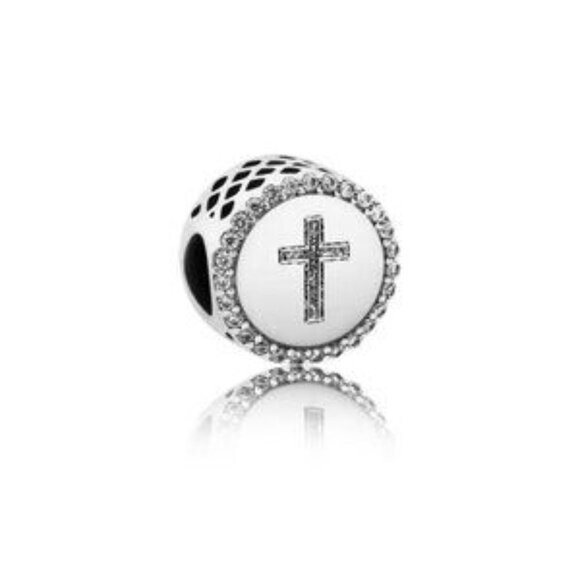Pandora Silver Cross Charm - Picture 1 of 5